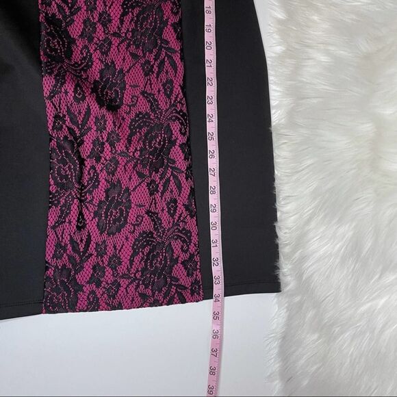 Enfocus Petite Bodycon Dress Black and Magenta 8P - Picture 10 of 12